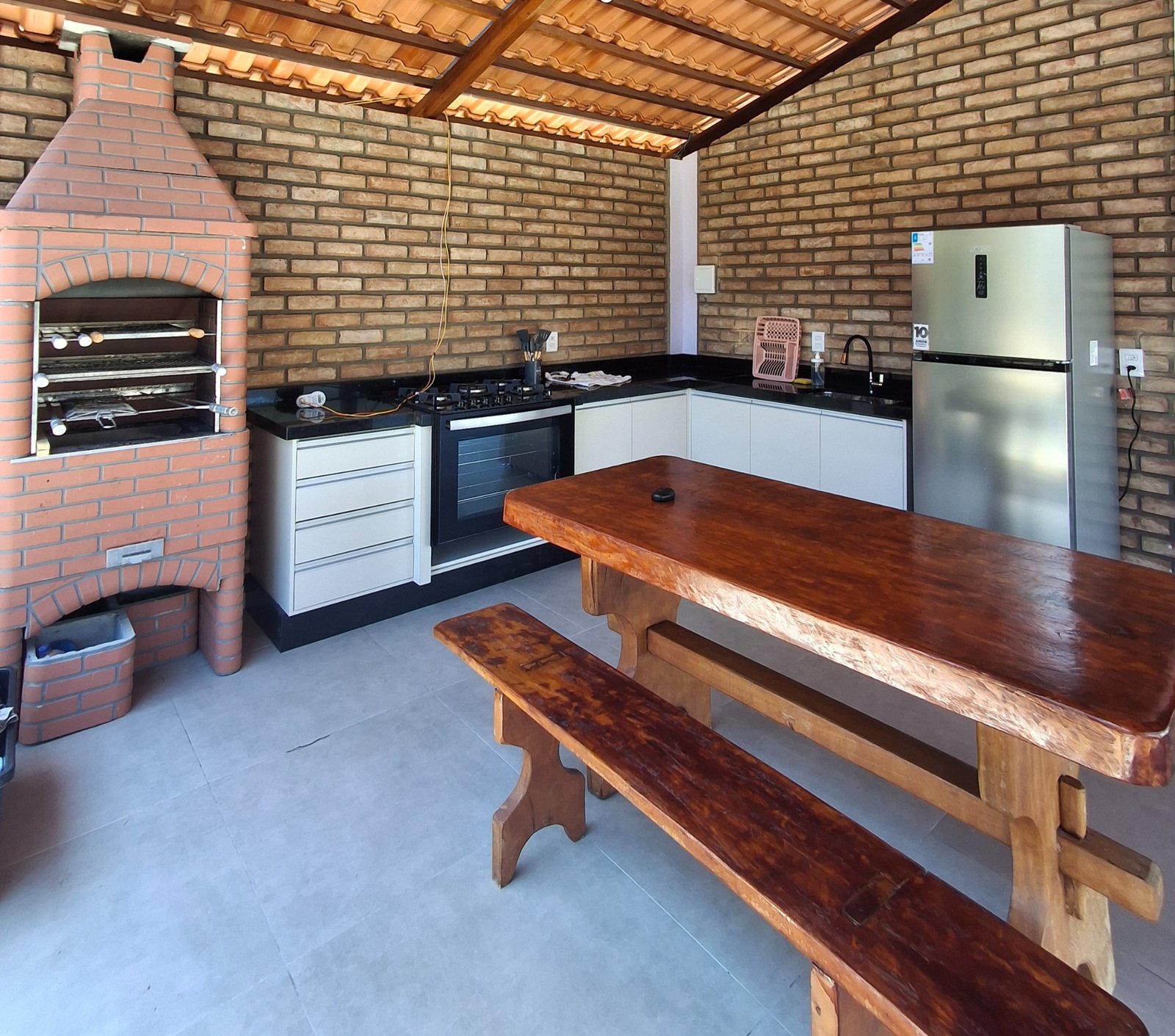 Cozinha gourmet externa coberta